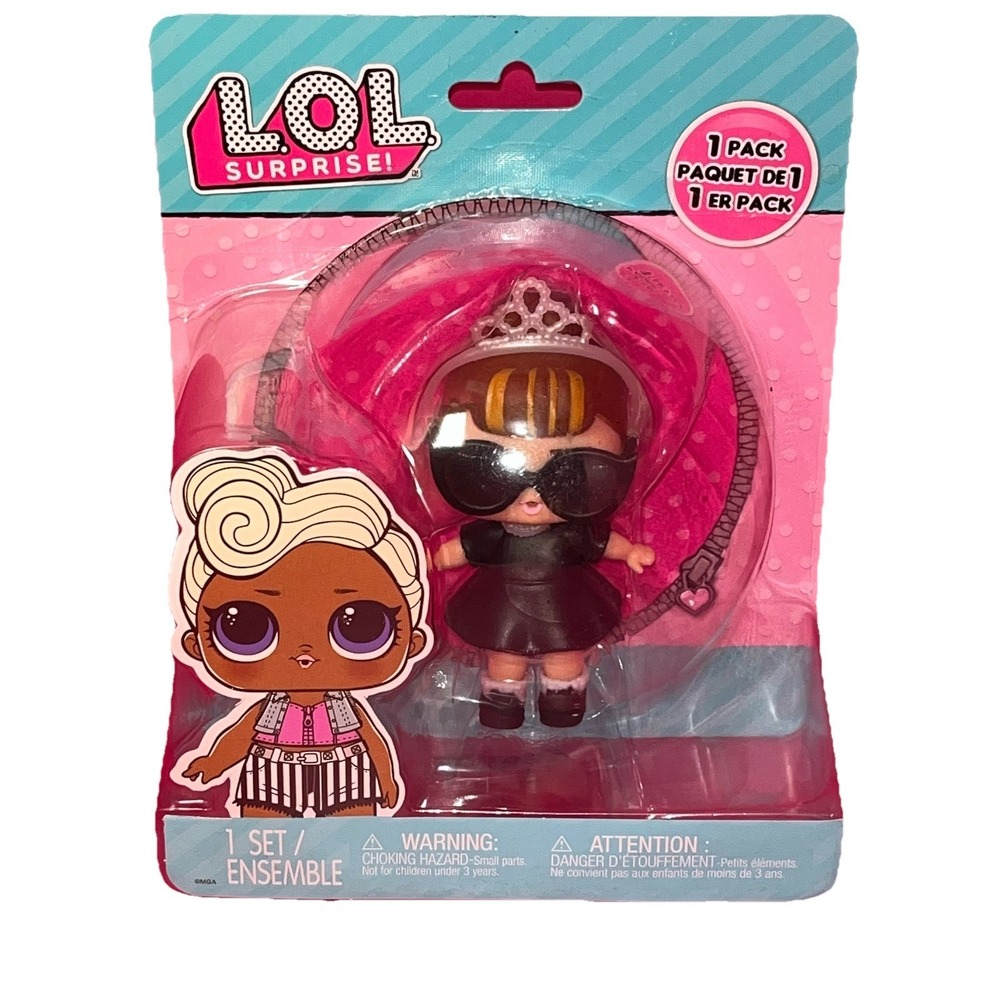 LOL Surprise Doll Baby 2022 Audrey Hepburn Black Dress Glasses Crown Movie Toy